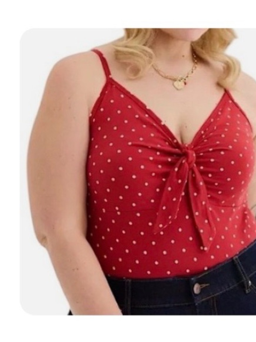 TORRID Retro Chic Foxy Tie-Front Cami Size 1X